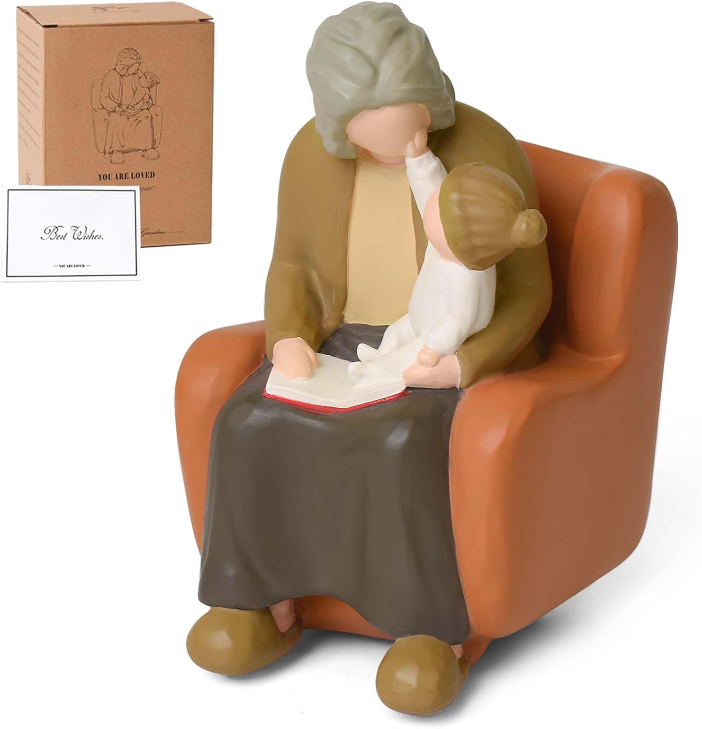 Detalle de Lnrkai Oma Geschenk – handbemalte Resin-Dekofigur für Oma