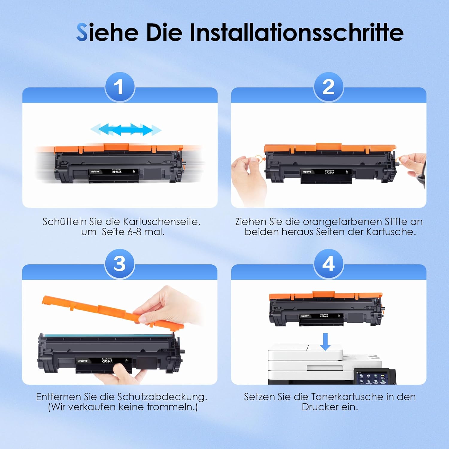 Detalle 2 de NOGIVY 44A CF244A Schwarz Toner 2er