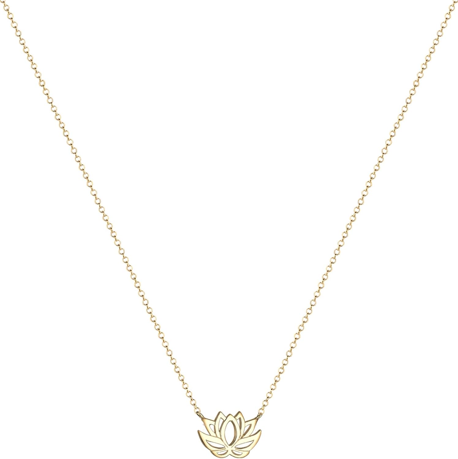 Detalle 2 de Halskette Lotusblume 925 Sterling Silber 45 cm