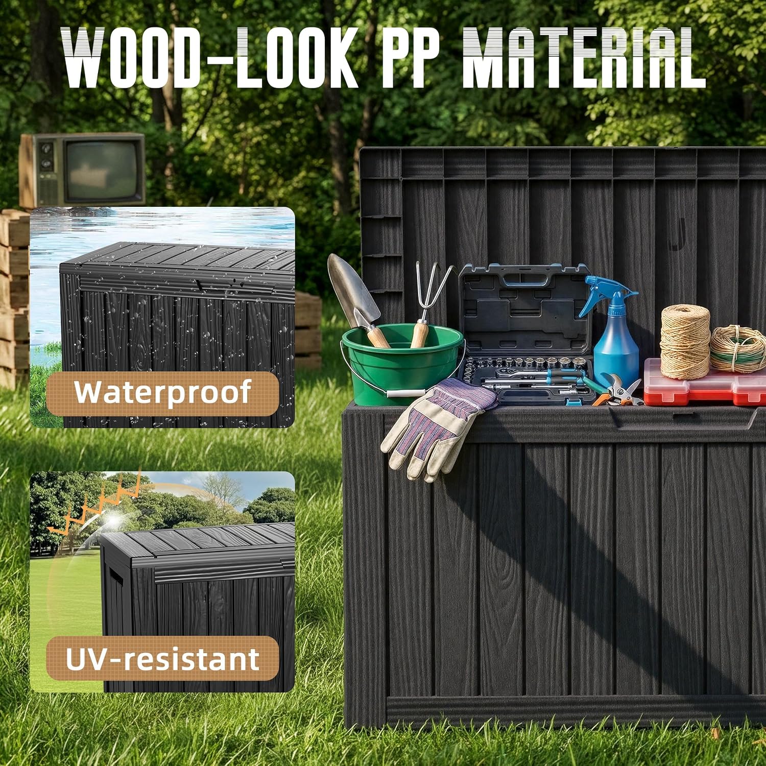 Detalle de DRATO Outdoor Deck Box 165 Gallon