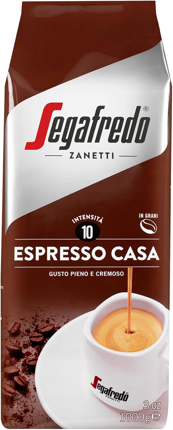 Detalle de Segafredo Zanetti Caffè in Grani Espresso Casa Le Classiche: 1 Kg, miscela Arabica-Robusta, tostatura media