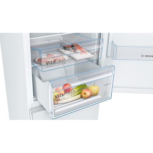 Detalle 2 de Bosch Frigorífico Combi Serie 4 60 cm KGN362WED: Total NoFrost y VitaFresh para una cocina ordenada