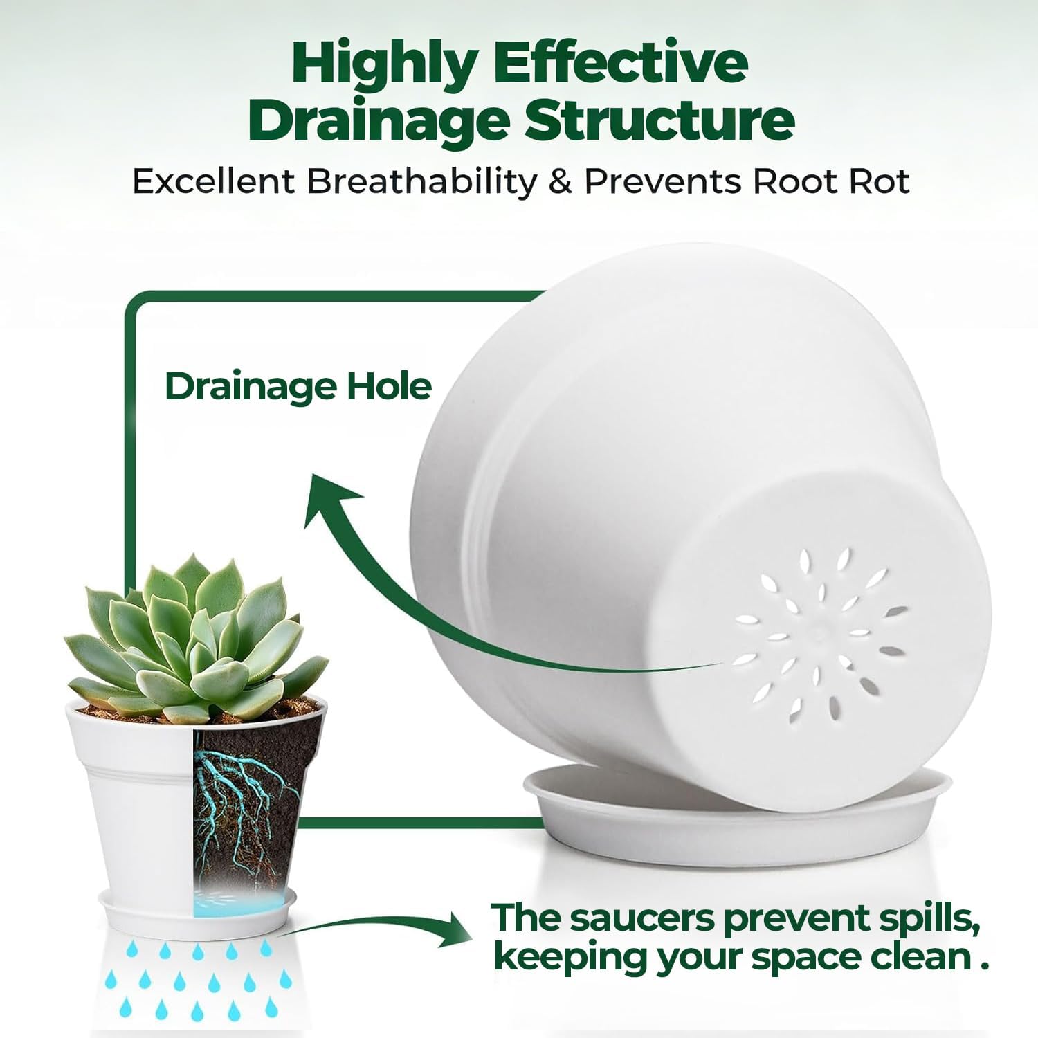Detalle de T4U Plant Pots indoor set 6