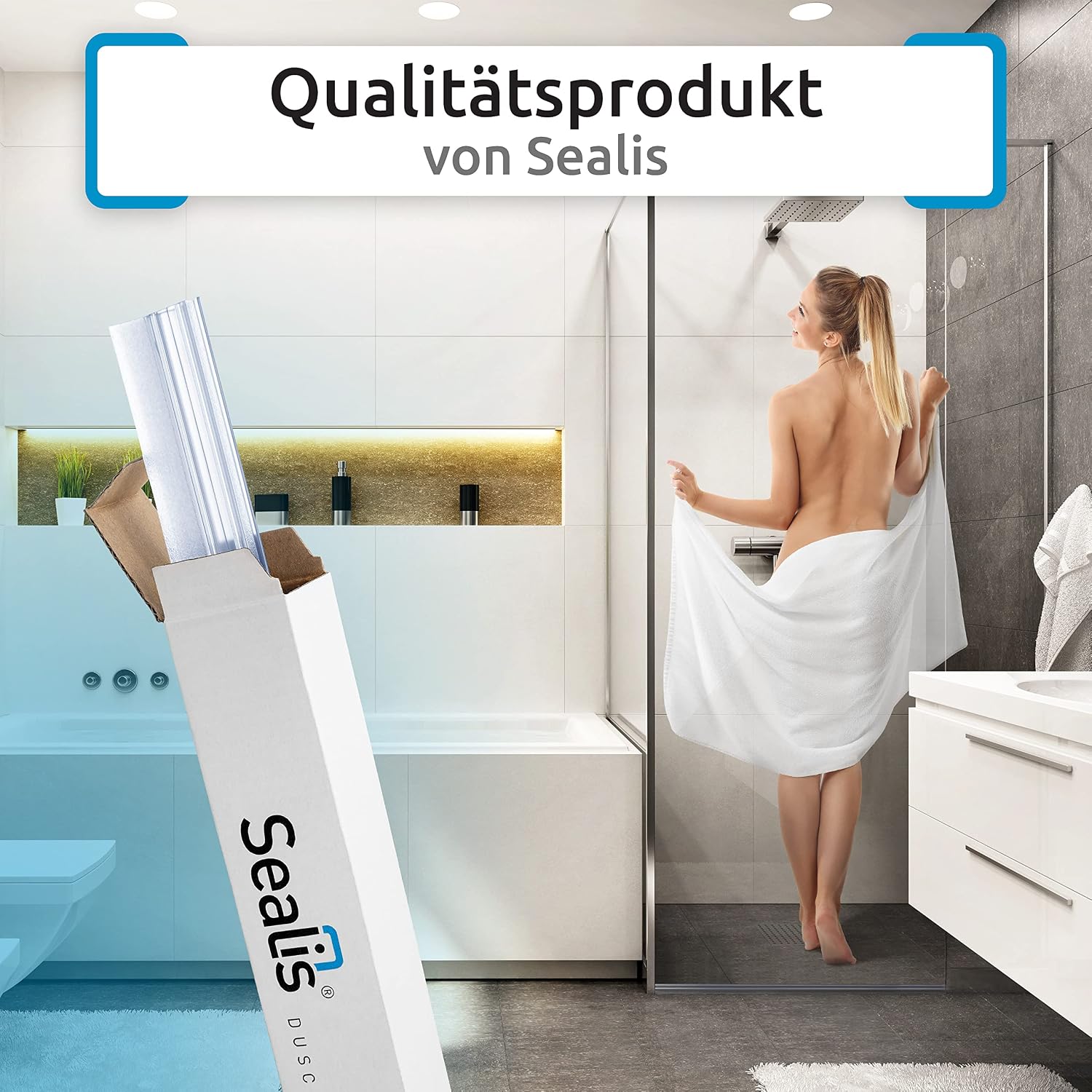 Thumbnail 6 de Sealis 2x 80 cm Ersatz-Duschdichtung für 5–8 mm Glastüren (Duschwand/Duschkabine)