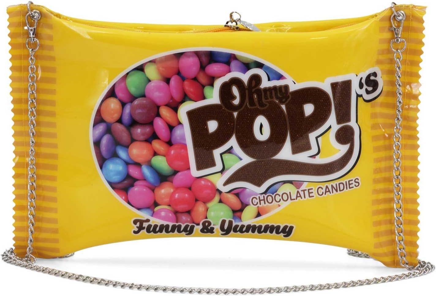 Detalle 2 de Oh My Pop! Chococandy - Sac à Bandoulière Chaîne, Jaune