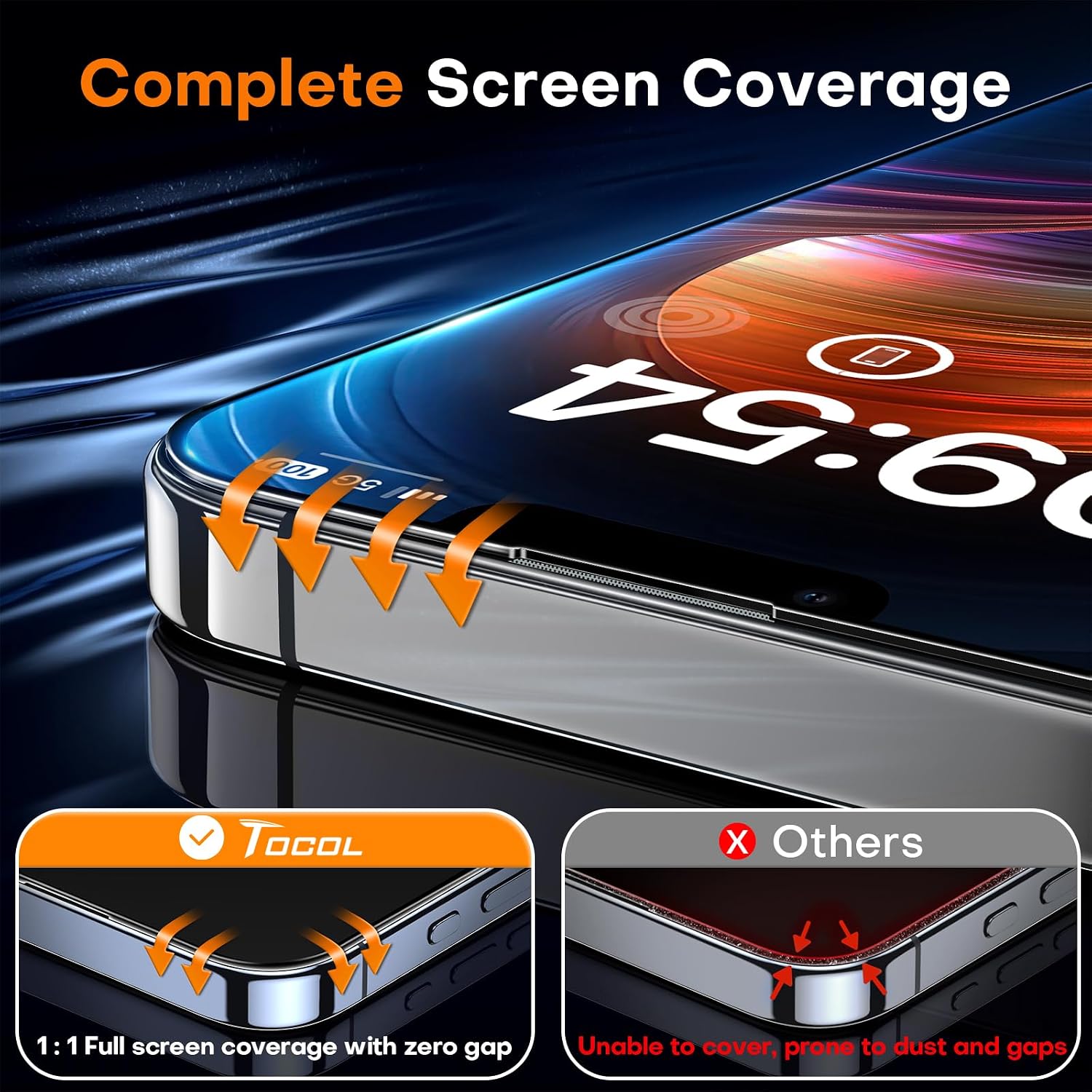 Thumbnail 4 de TOCOL for iPhone 14 screen protector 9H