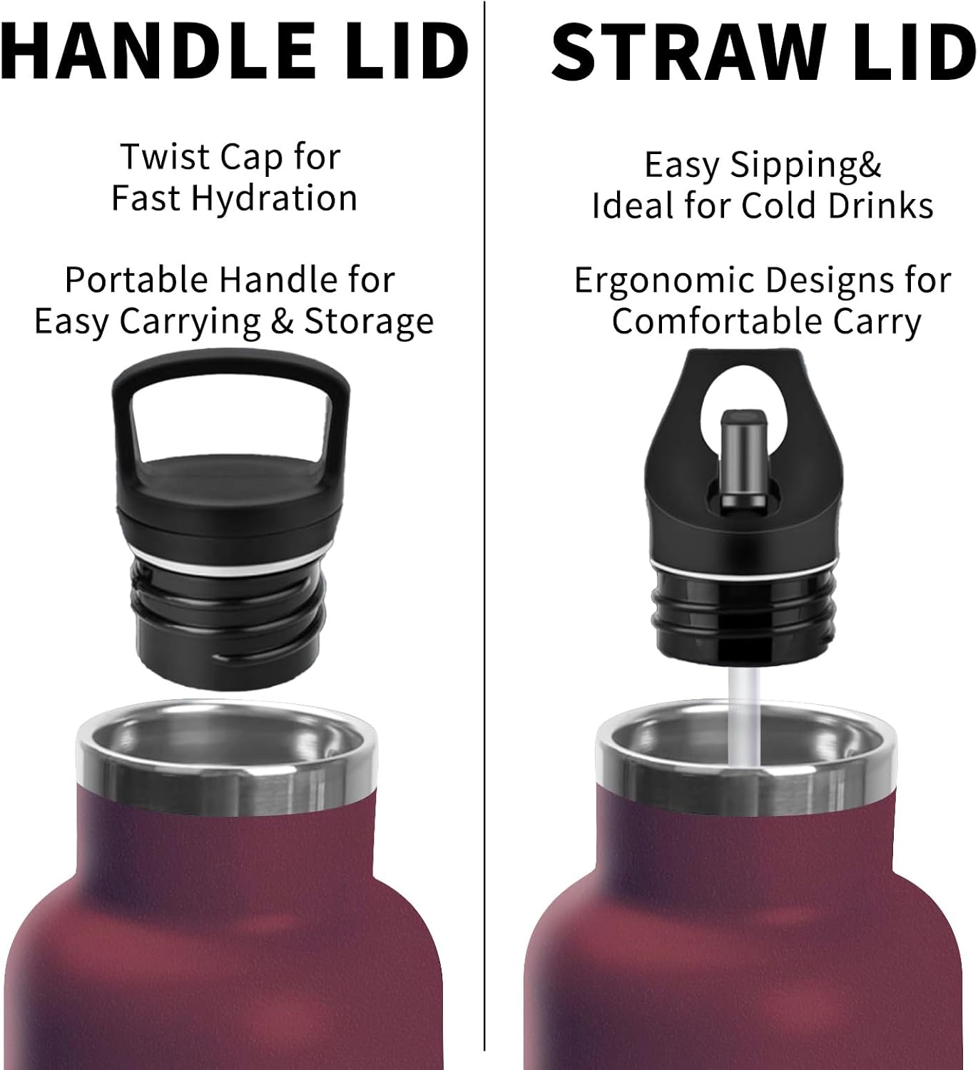 Thumbnail 2 de Grsta Gourde Isotherme 1 L – Acier Inoxydable 18/8, Sans BPA, Double Isolation, Anti-Fuite