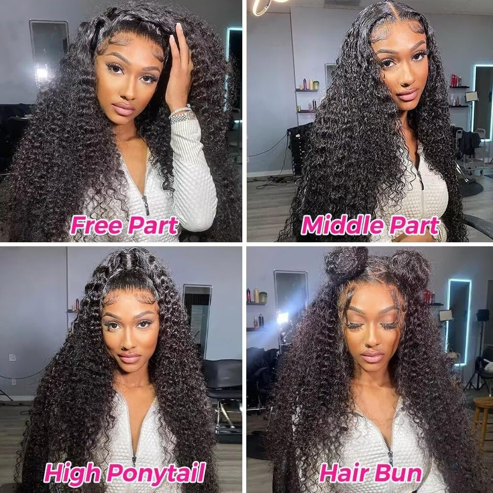 Thumbnail 6 de Lemeiily 30-Inch Deep Wave HD Lace Front Human Hair Wig