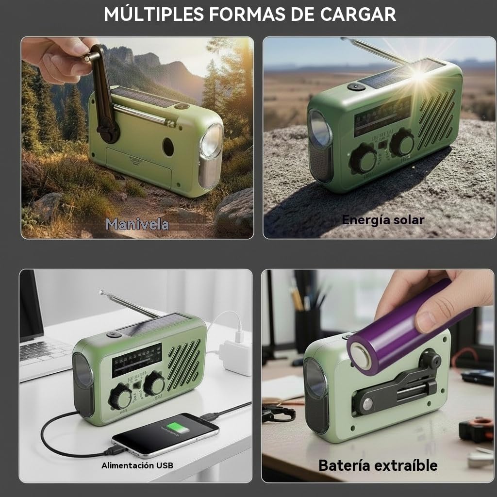 Detalle 2 de Fuhuihe Radio de Emergencia 2000mAh