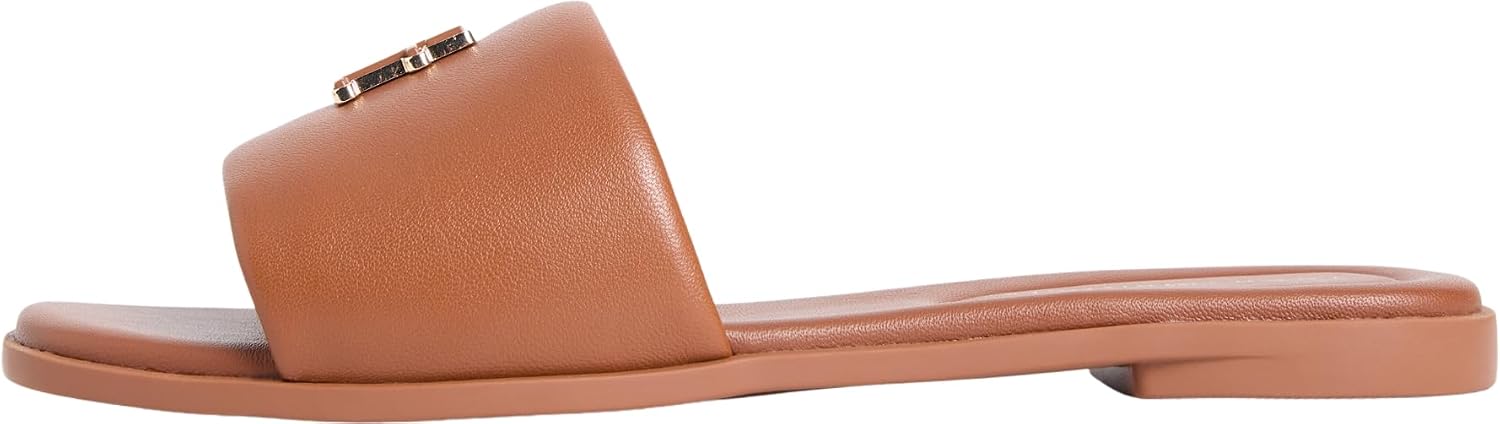 Detalle de Tommy Hilfiger Damen Th Logo Hardware Leather Mule FW0FW09292 – Flache Sandalen