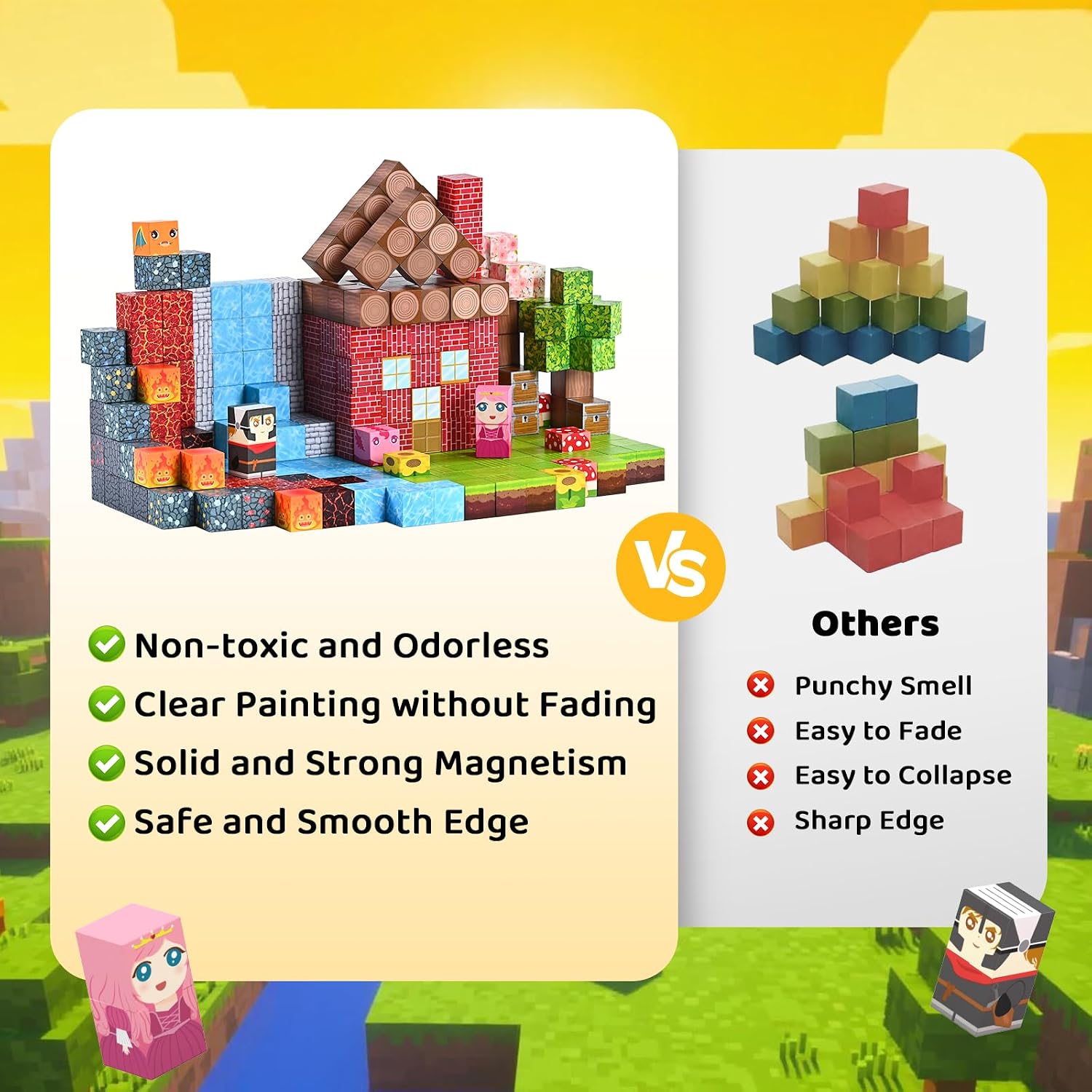 Thumbnail 5 de Hopfrog Magnetic Blocks 200‑Piece Set