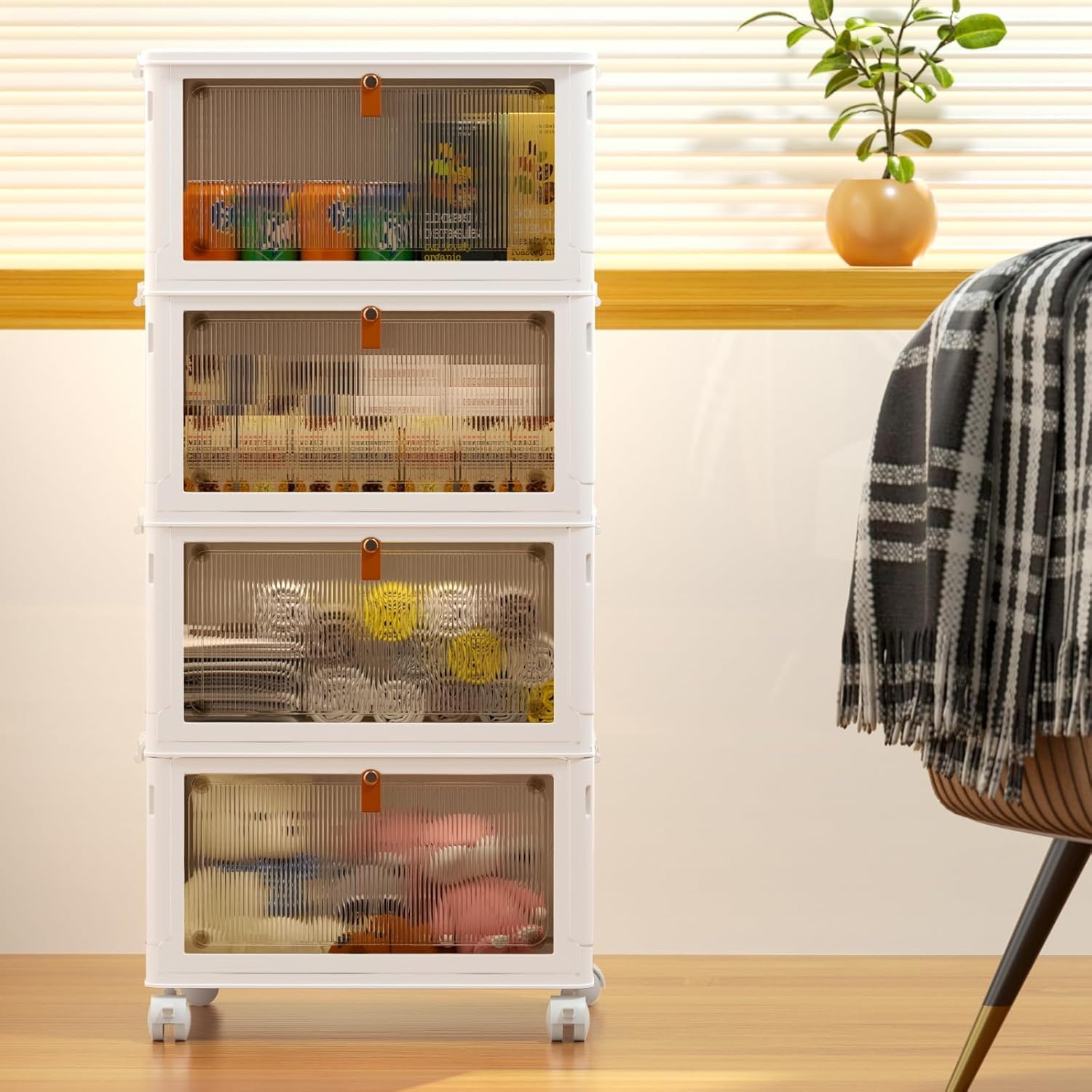 Thumbnail 5 de YFXCVSL 4 Tier Plastic Storage Bins with Lid