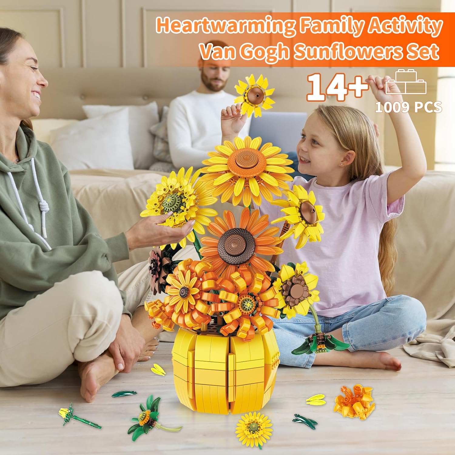 Detalle 2 de Set di costruzione girasoli 1.009 pezzi per adulti