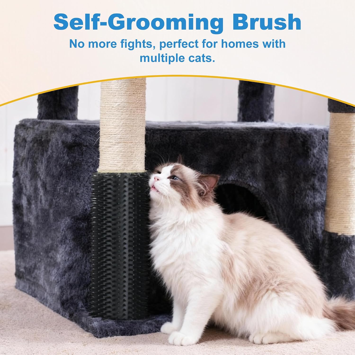 Thumbnail 4 de Hey-brother MPJ060G Cat Tree Tower with Large Perch, Condo and Two Hammocks