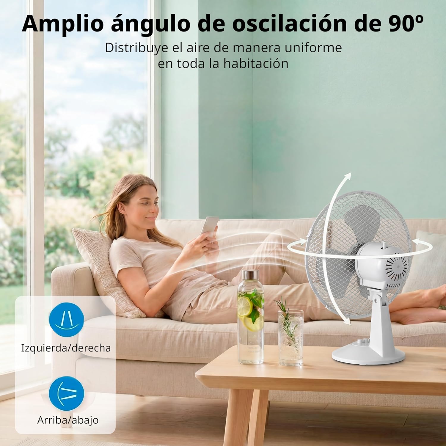 Thumbnail 2 de Comfee' Ventilador de Mesa Silencioso 23 cm 🌬️ Ligero y Oscilante