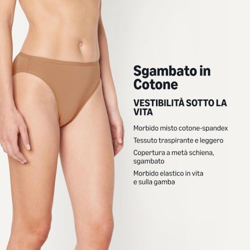 Detalle 2 de Amazon Essentials Slip Intimo da Donna in Cotone – Bronzo Lavato, L