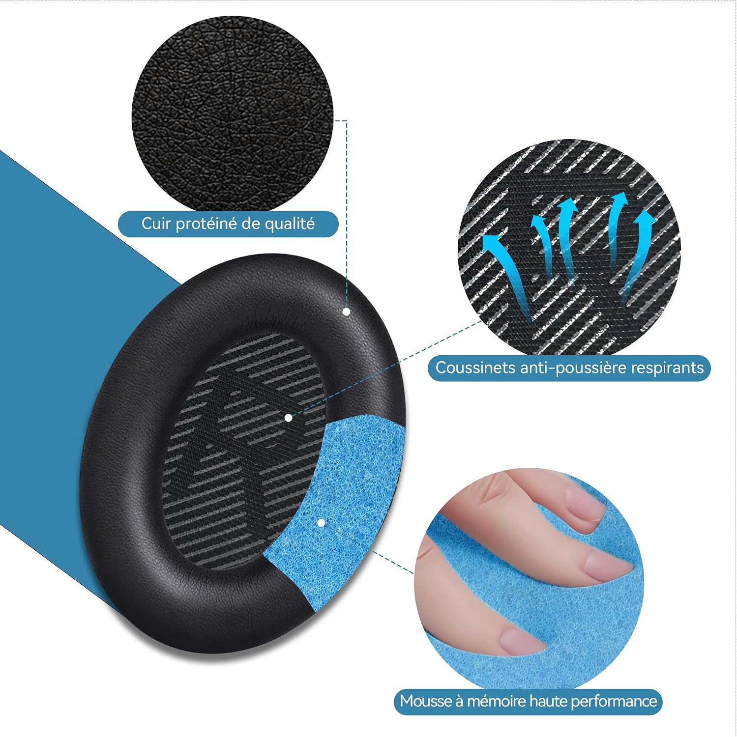 Detalle de YISH coussinets 56mm pour Bose