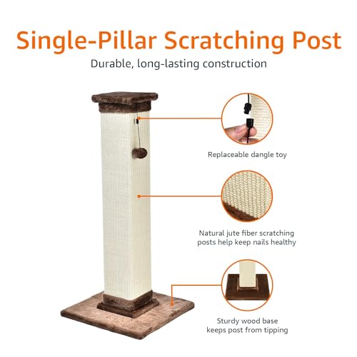 Detalle 2 de Amazon Basics Rascador para Gatos, resistente, 90 cm 🐱