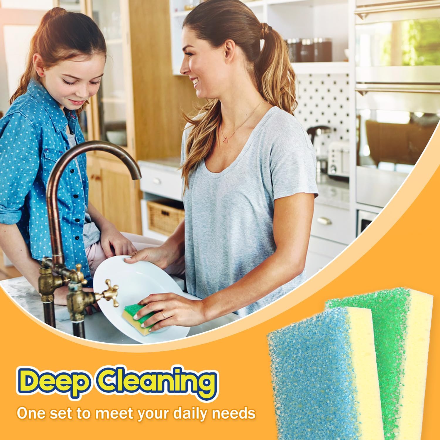 Thumbnail 5 de LAUNDRYLUX Scrub Sponge: Dual-Sided Temperature-Responsive Non-Scratch Scrubber (4 Pack)
