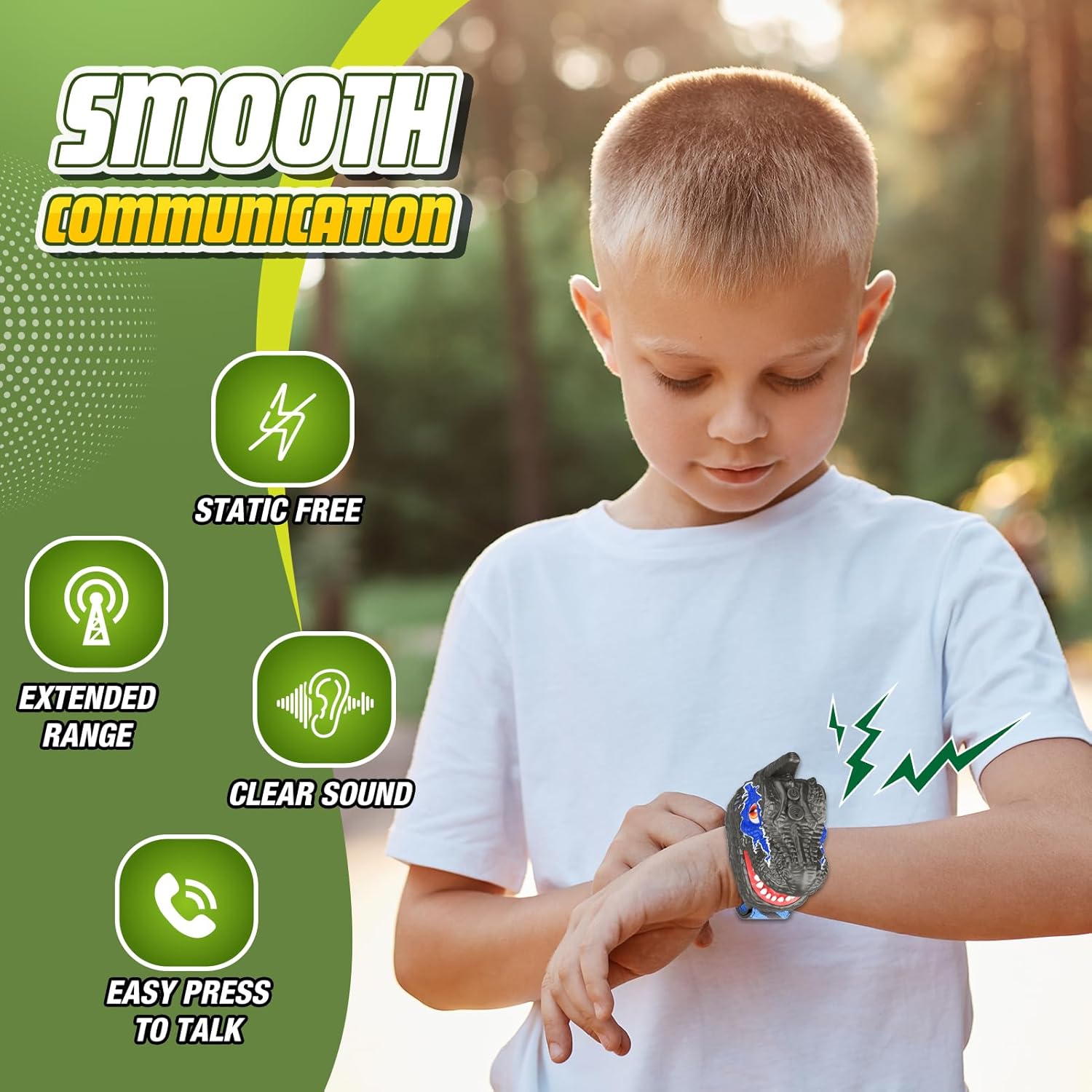Detalle de Hapikids Walkie Talkies Dinosaur design for ages 3–7