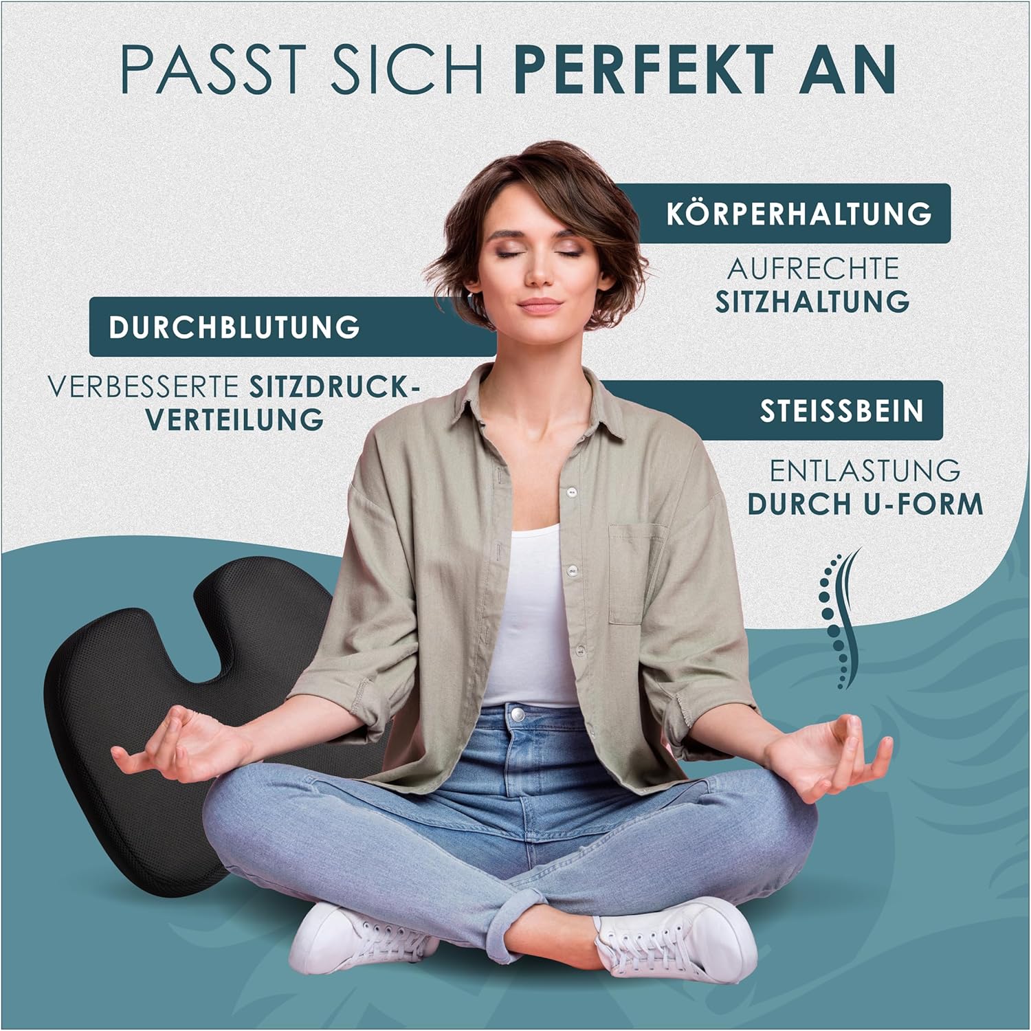 Thumbnail 2 de Nachtengel Orthopädisches Sitzkissen Memory Foam