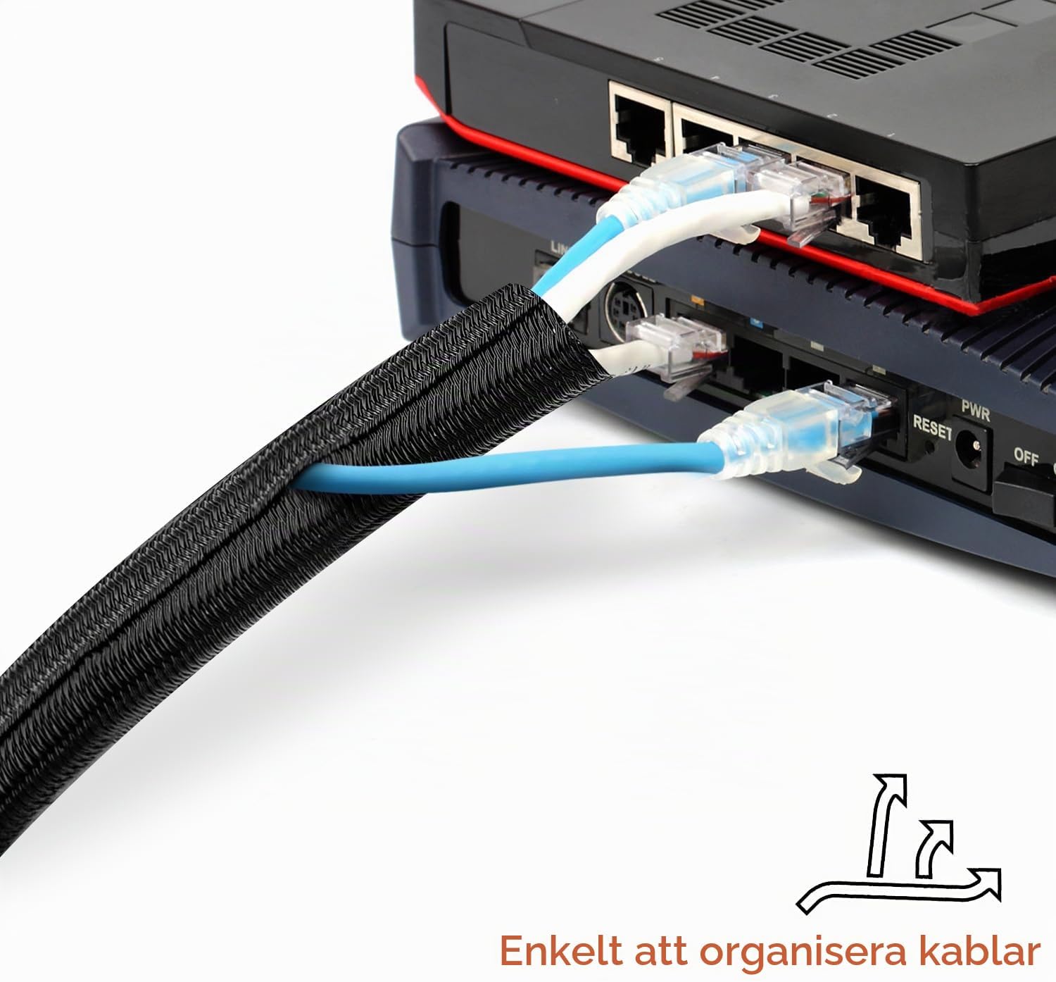 Detalle de shinfly NOT-CTS01 kabelslang, 13 mm × 3 m, svart