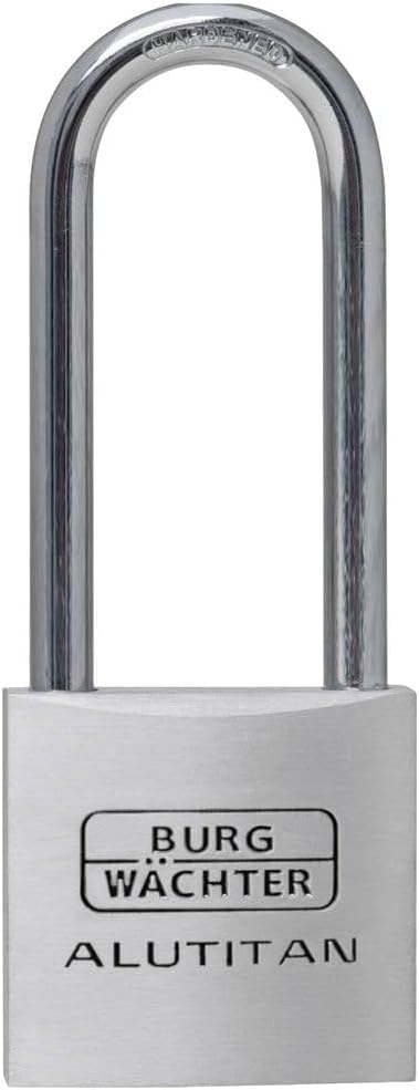 Detalle de BURG-WÄCHTER Vorhangschloss Alutitan 770 HB 40 65 SB – robustes Aluminiumschloss für hohe Sicherheit