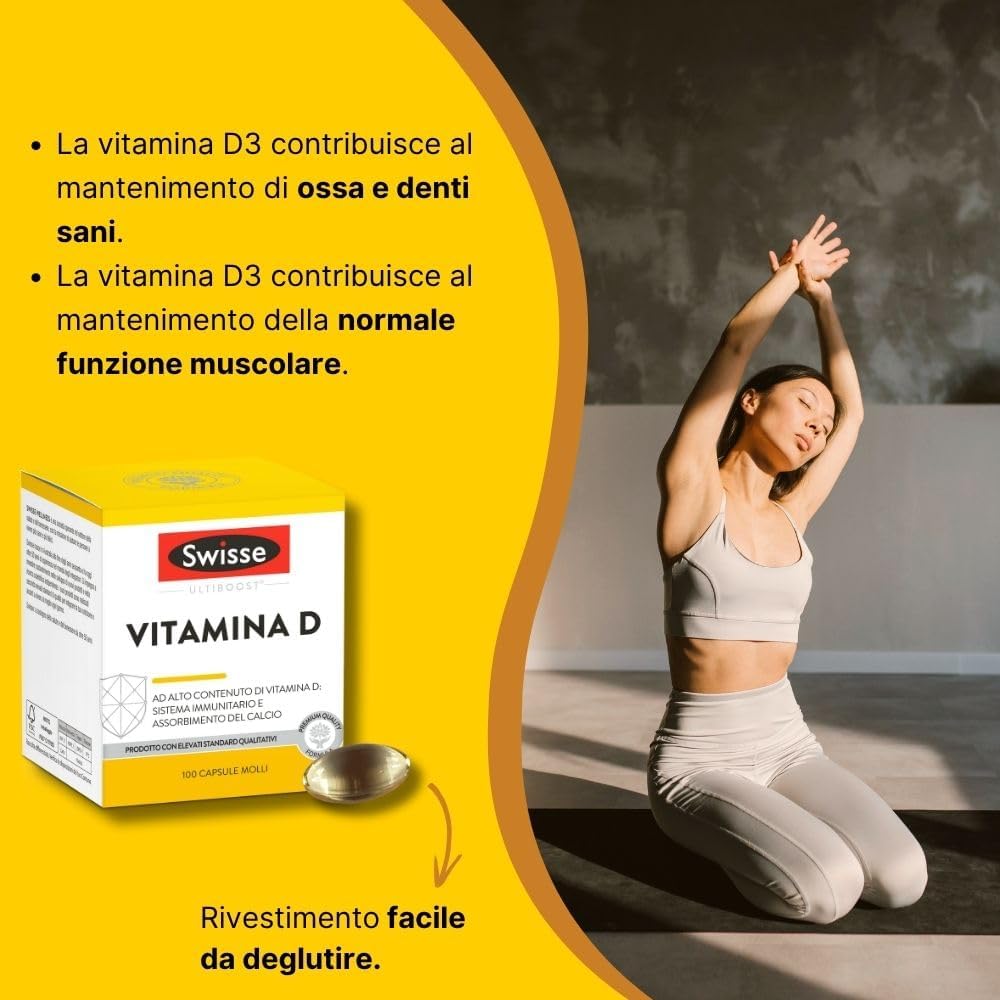 Thumbnail 3 de Swisse Ultiboost Vitamina D 2000 UI – Integratore di Vitamina D3 per ossa e sistema immunitario