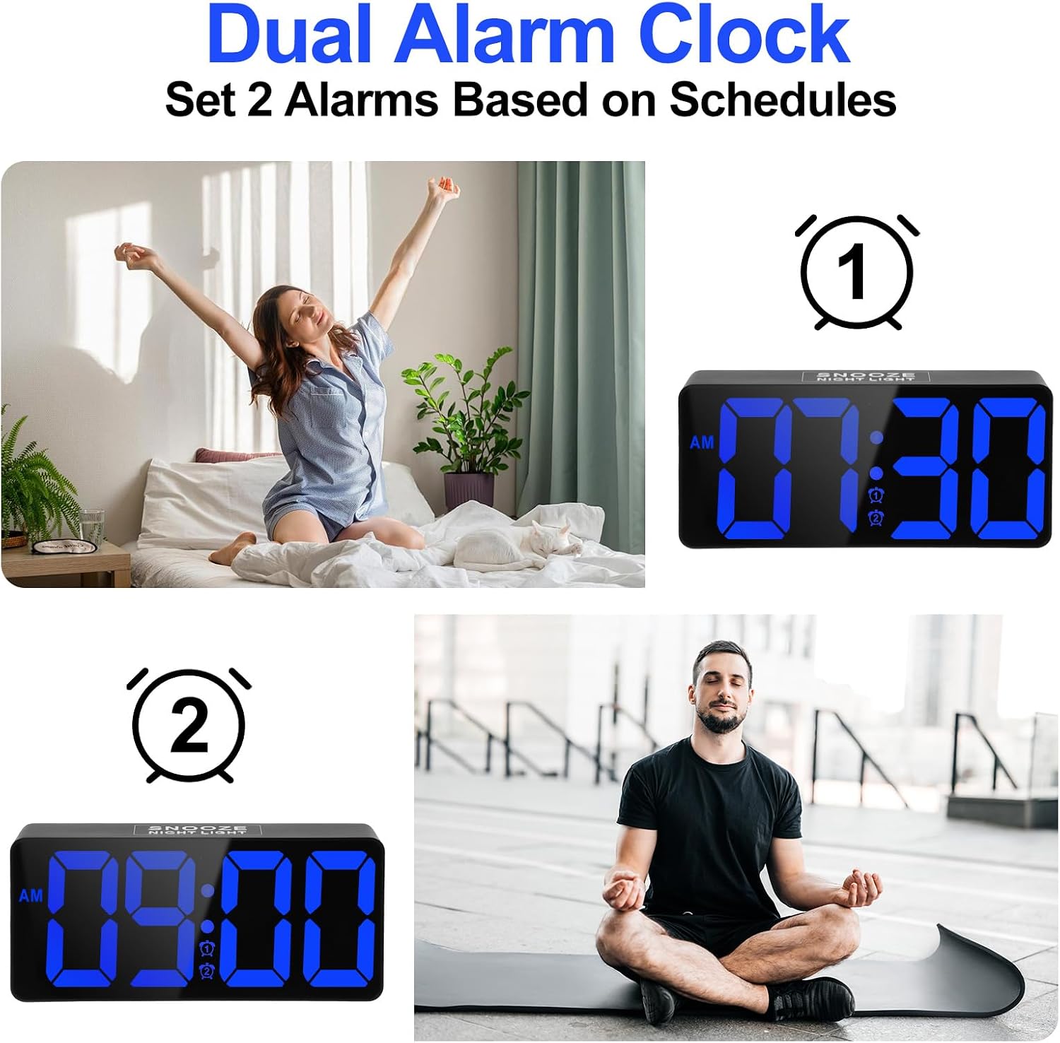 Thumbnail 2 de PPLEE Digital Alarm Clock, 7-inch