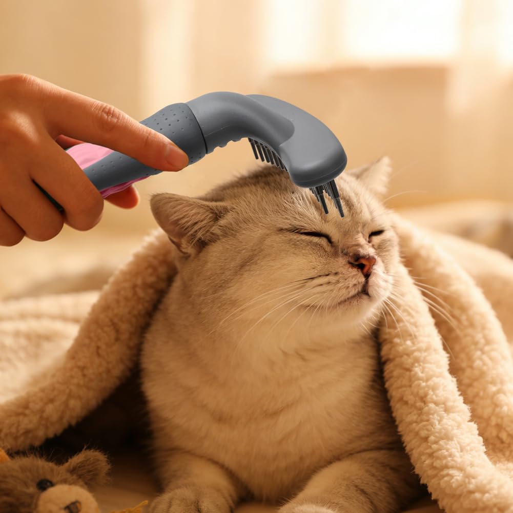 Thumbnail 3 de Umllpet Hund und Katzenbürste für Langhaar: Entfilzer & Unterwollkamm gegen Knoten (rosa)