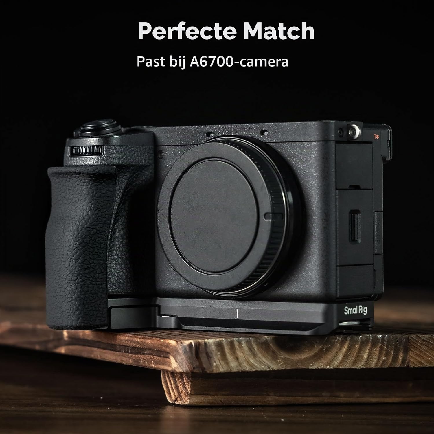 Detalle de SMALLRIG 5061 HawkLock cagekit voor Sony Alpha 6700 met Arca-Swiss-plaat