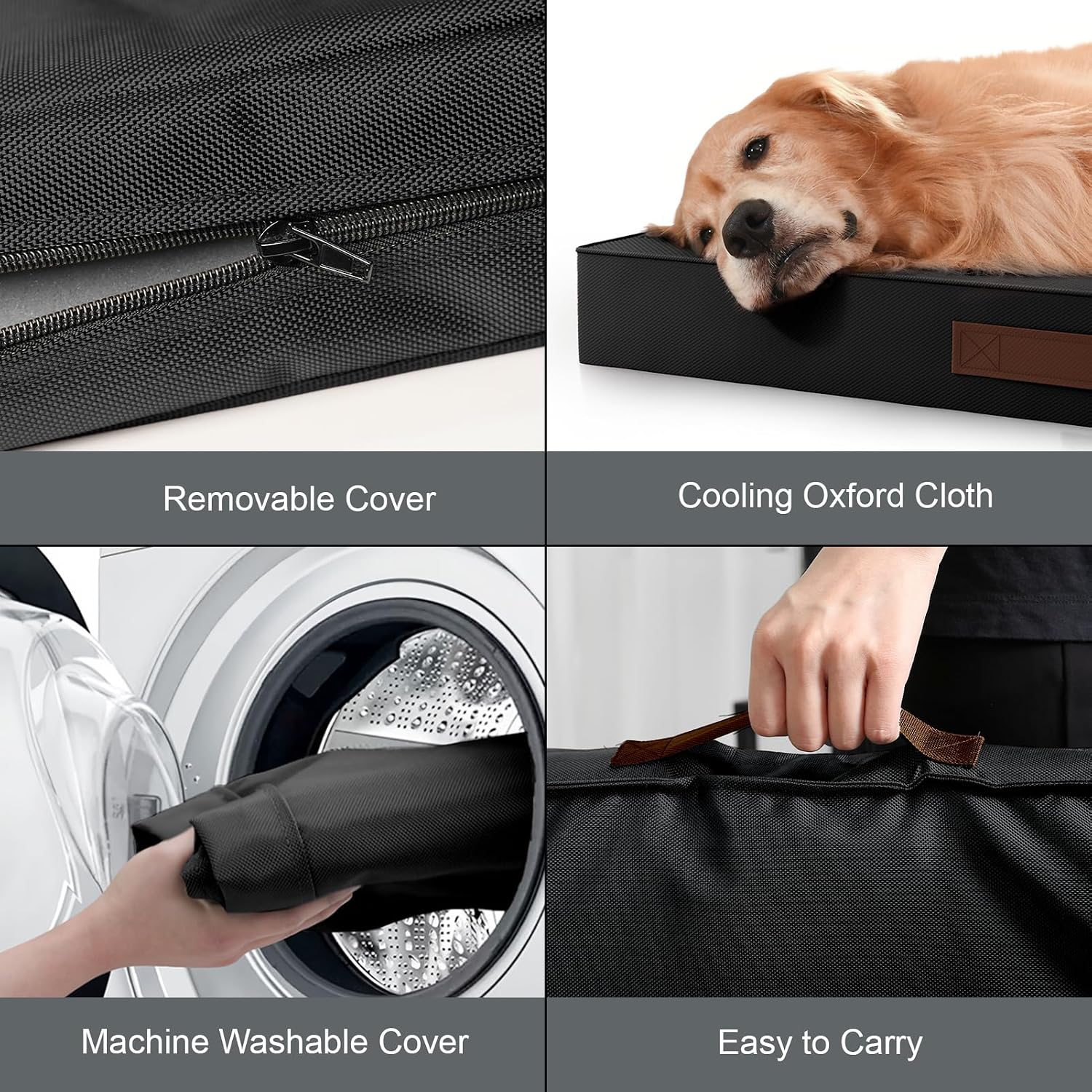 Detalle de Tail Stories Orthopedic Dog Bed, 1680D Oxford Cover