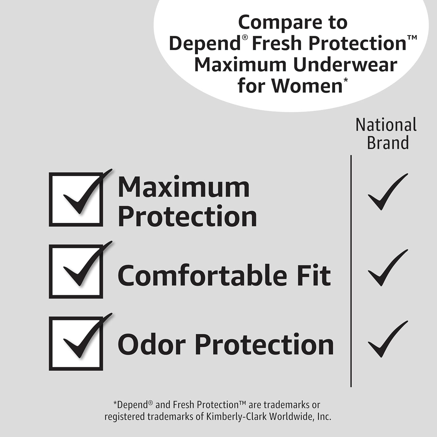 Thumbnail 5 de Amazon Basics Incontinence Underwear Large 18 count 🩲