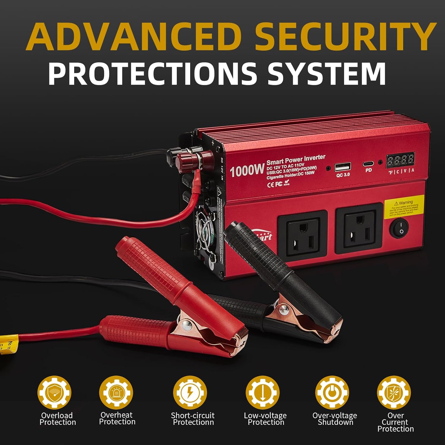 Thumbnail 5 de TWING Car 1000W Inverter 12V to 110V Power ⚡