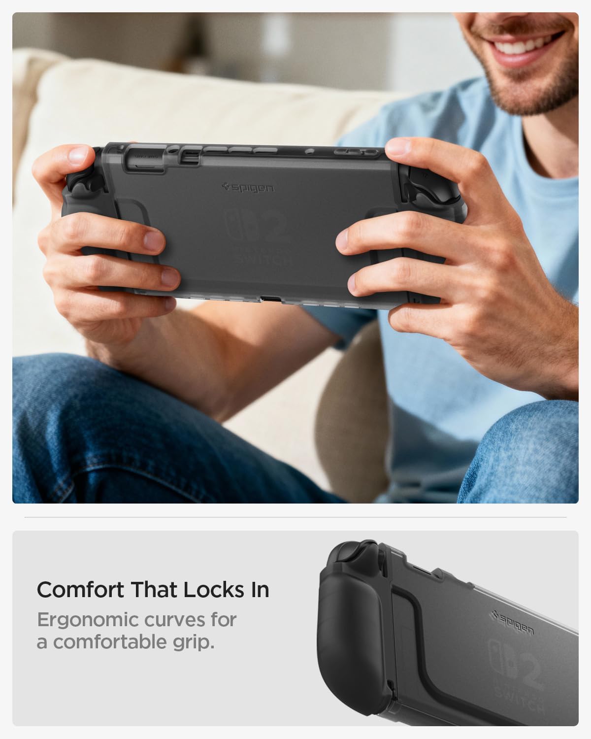 Thumbnail 3 de Spigen Cover Ultra Hybrid per Nintendo Switch 2 (2025) Frost Black