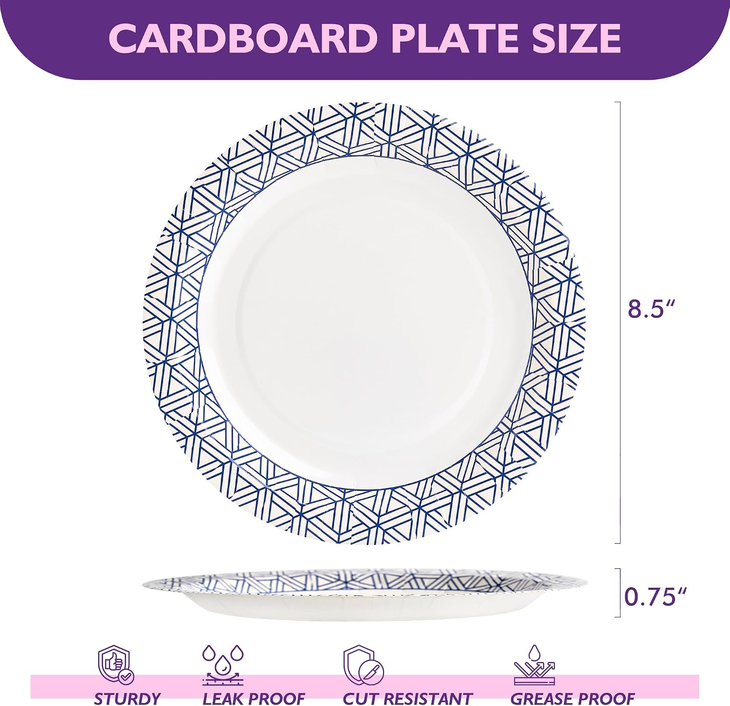 Thumbnail 6 de PACKINNO 8.5-Inch Disposable Paper Plates, 300-Count: Soak-Proof, Heavy Duty for Parties and Everyday Meals
