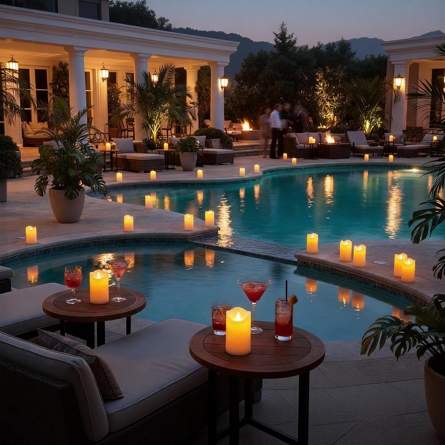Detalle 2 de Haown HY-SJ-001 Outdoor Flameless Candles, 12-Pack with Dual LEDs and Remotes