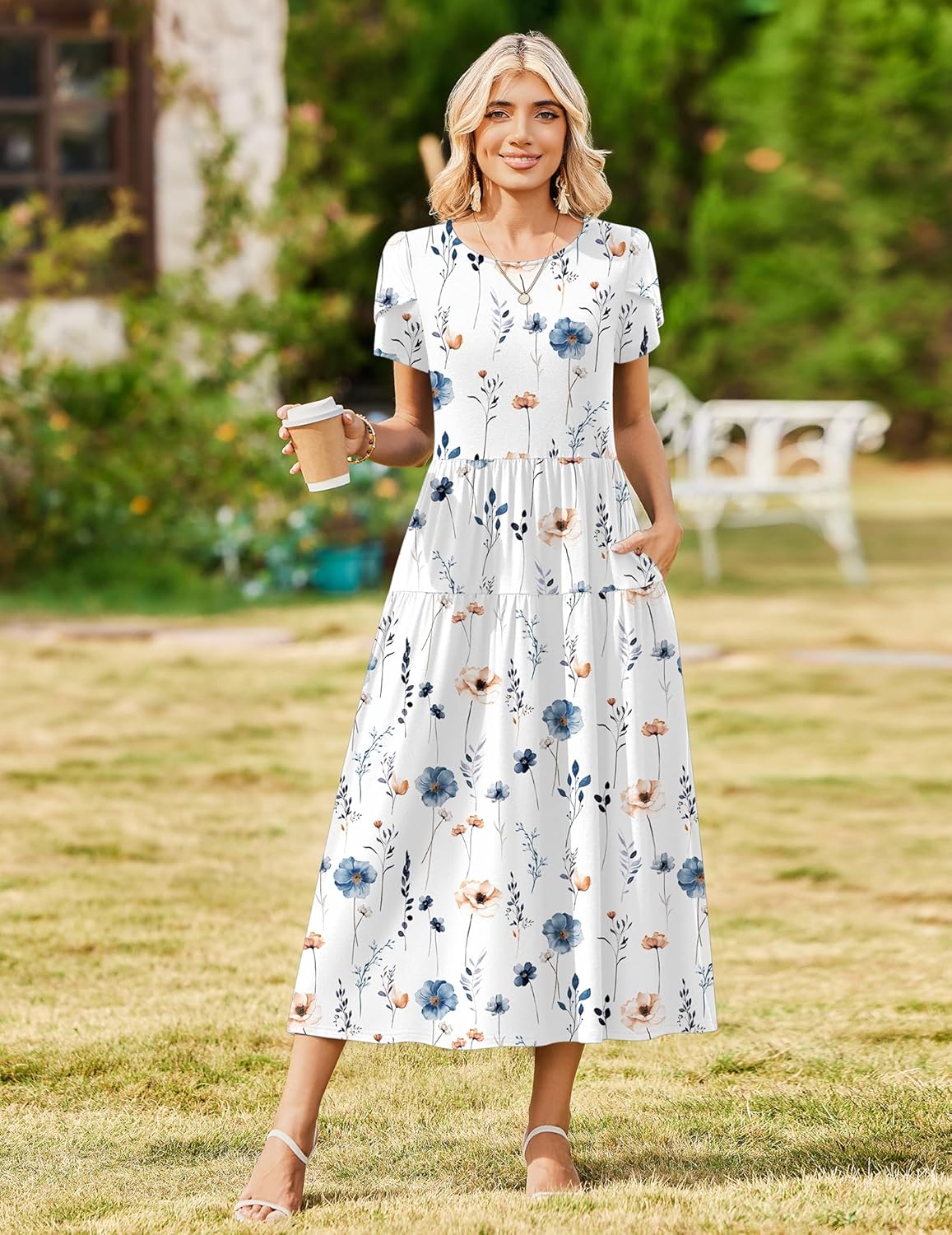 Thumbnail 4 de Zeagoo Summer Dresses for Women 2026 Maxi Bohemian Floral — Flowy Beach Sundress