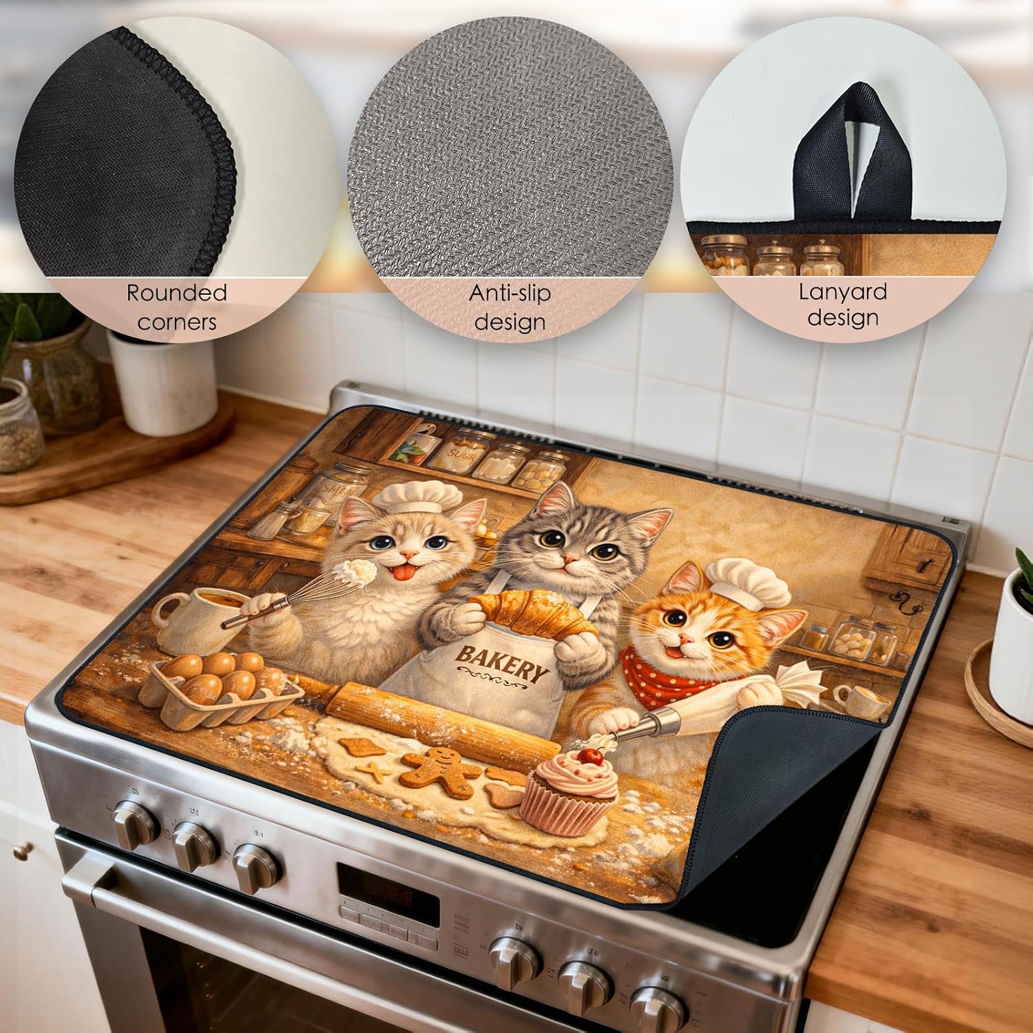 Detalle de SEADER Stove Top Cover, 28.35 x 20.47 inches