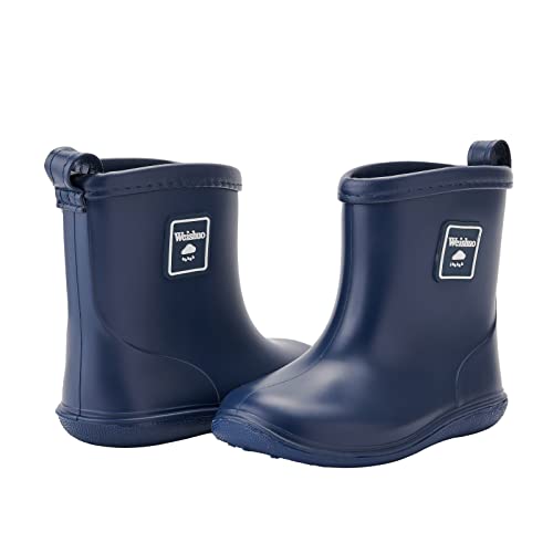 Detalle de Weishuo Stivaletti Pioggia Bambino Blu Scuro 18 (EU 27) – Stivali di Gomma Impermeabili Antiscivolo