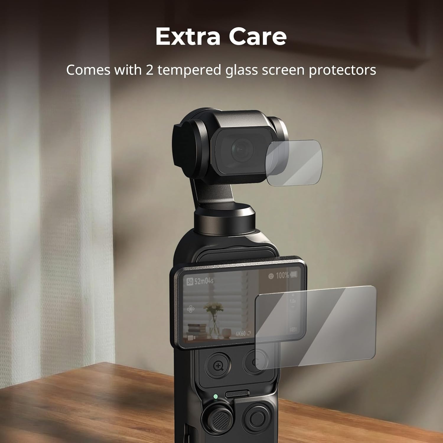 Detalle de SmallRig Étui de Protection en Silicone pour DJI Osmo Pocket 4 – Kit modulaire avec écran trempé et dragonne