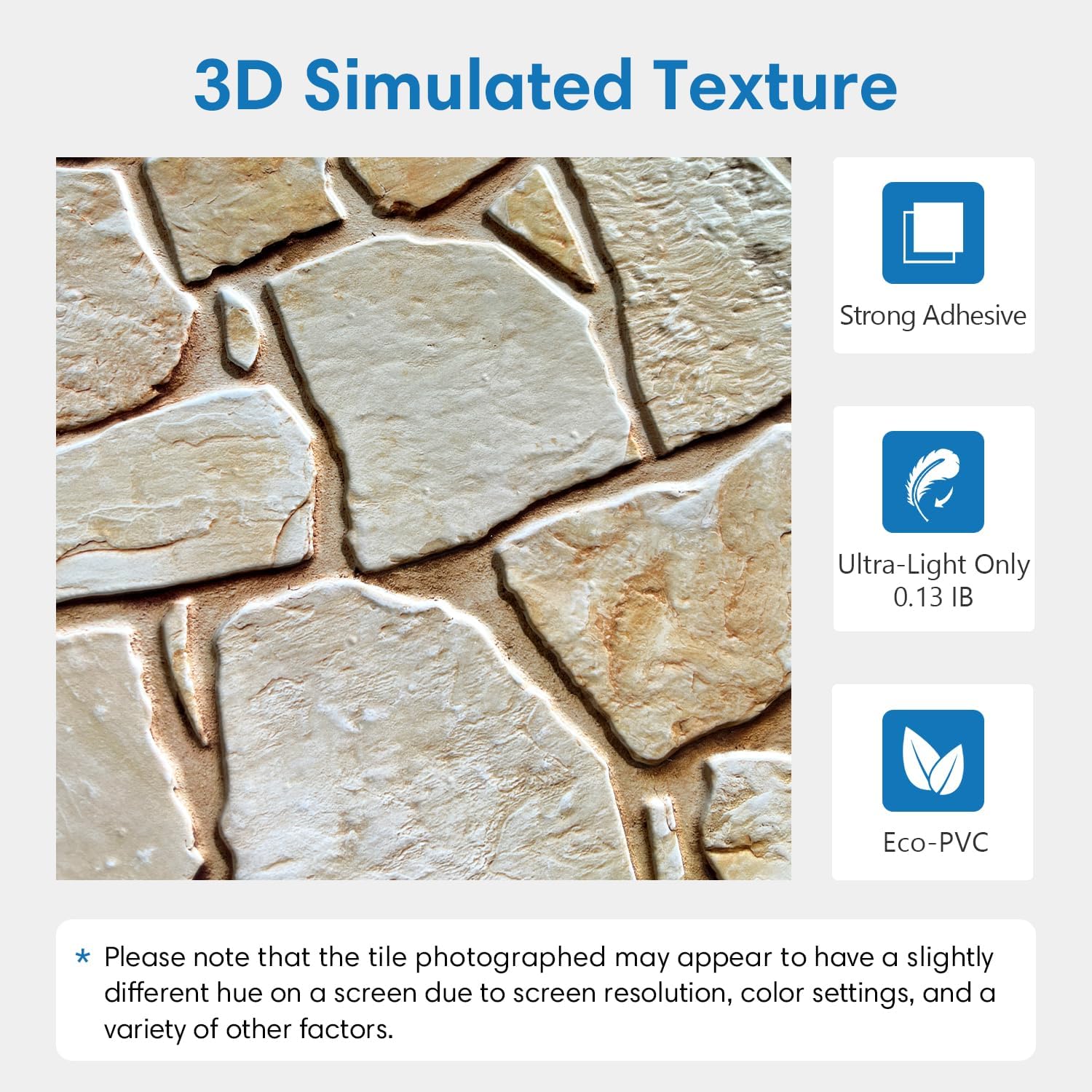 Detalle de COMSTICKC Pannelli Adesivi 3D Pietra – 10 Pezzi 30x30 cm, Look mattone impermeabile