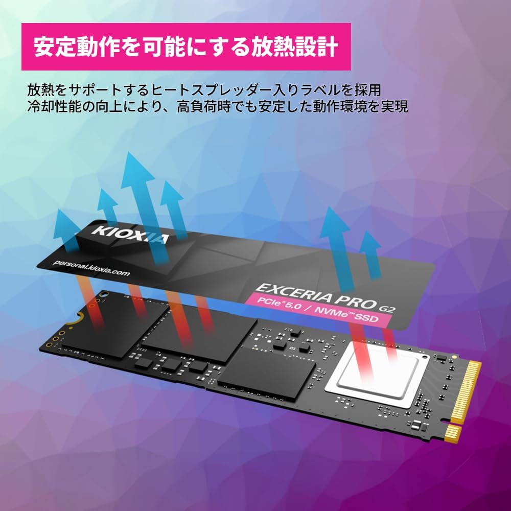 Detalle de KIOXIA SSD-CK1.0N5PRG2R 内蔵SSD 1024GB PCIe 5.0×4 M.2 2280