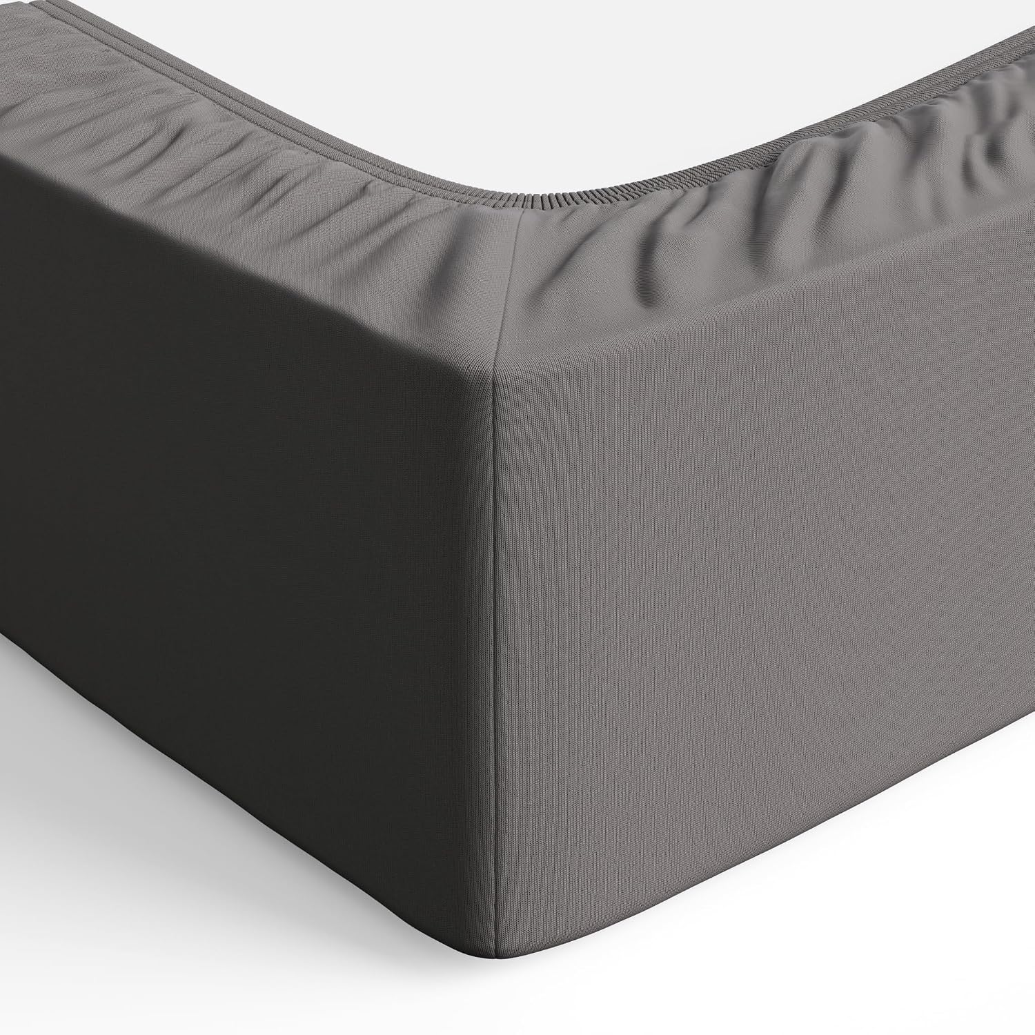 Thumbnail 3 de Amazon Basics Drap Housse 80 x 200 cm – Jersey coton 100% pour matelas épais jusqu’à 30 cm, gris foncé