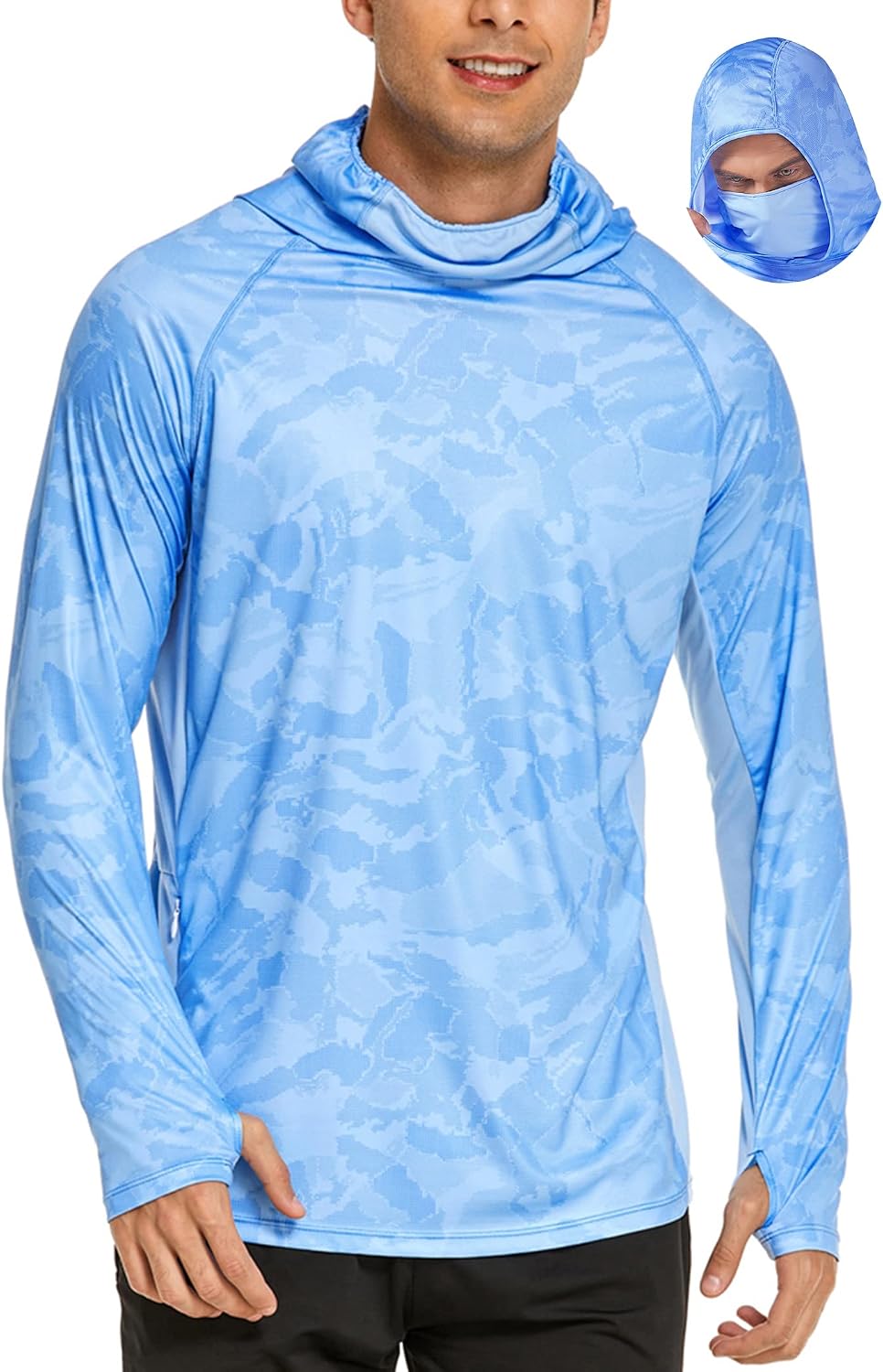 Thumbnail 6 de COOrun Men's Hooded Sun Shirt with Mask — UPF 50+ Rash Guard for Outdoor Comfort