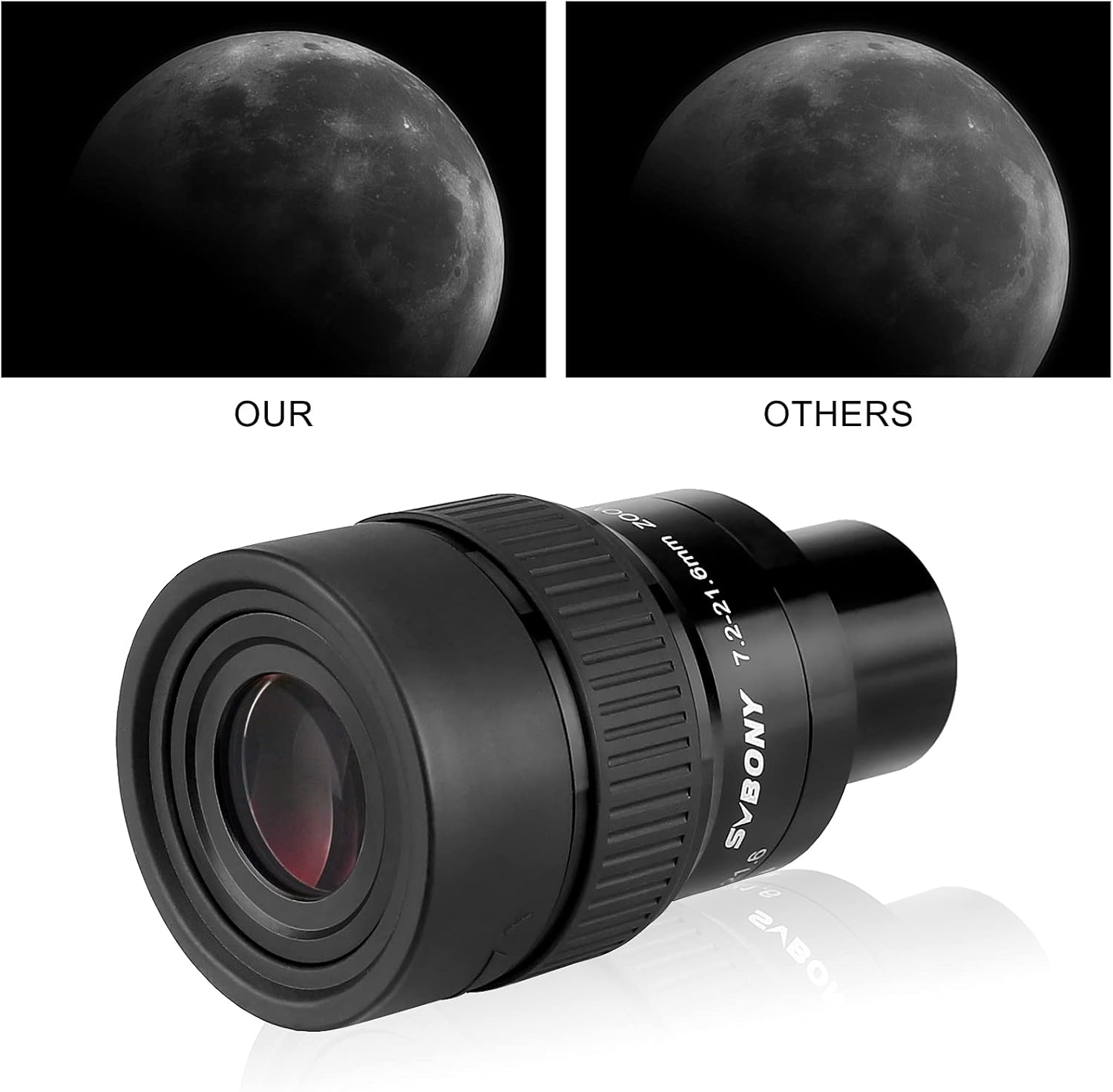 Thumbnail 4 de Svbony SV191 : oculaire zoom 1,25" à grand angle (7,2 à 21,6 mm) pour télescopes astronomiques