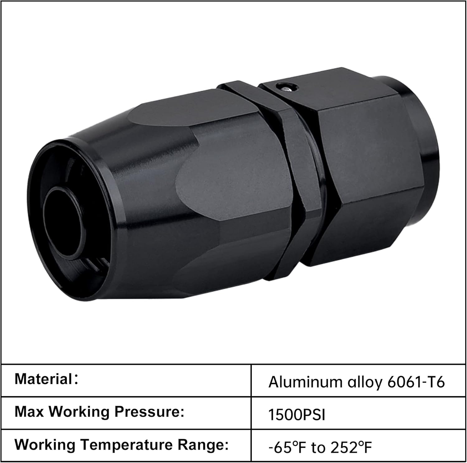 Detalle 2 de EVIL ENERGY 6AN Straight Hose End Fitting 2pcs