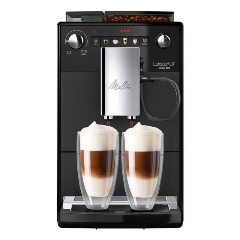 Detalle de Melitta F300-100: cafetera espresso automática con molinillo cerámico integrado (1,5 L, 15 bares)