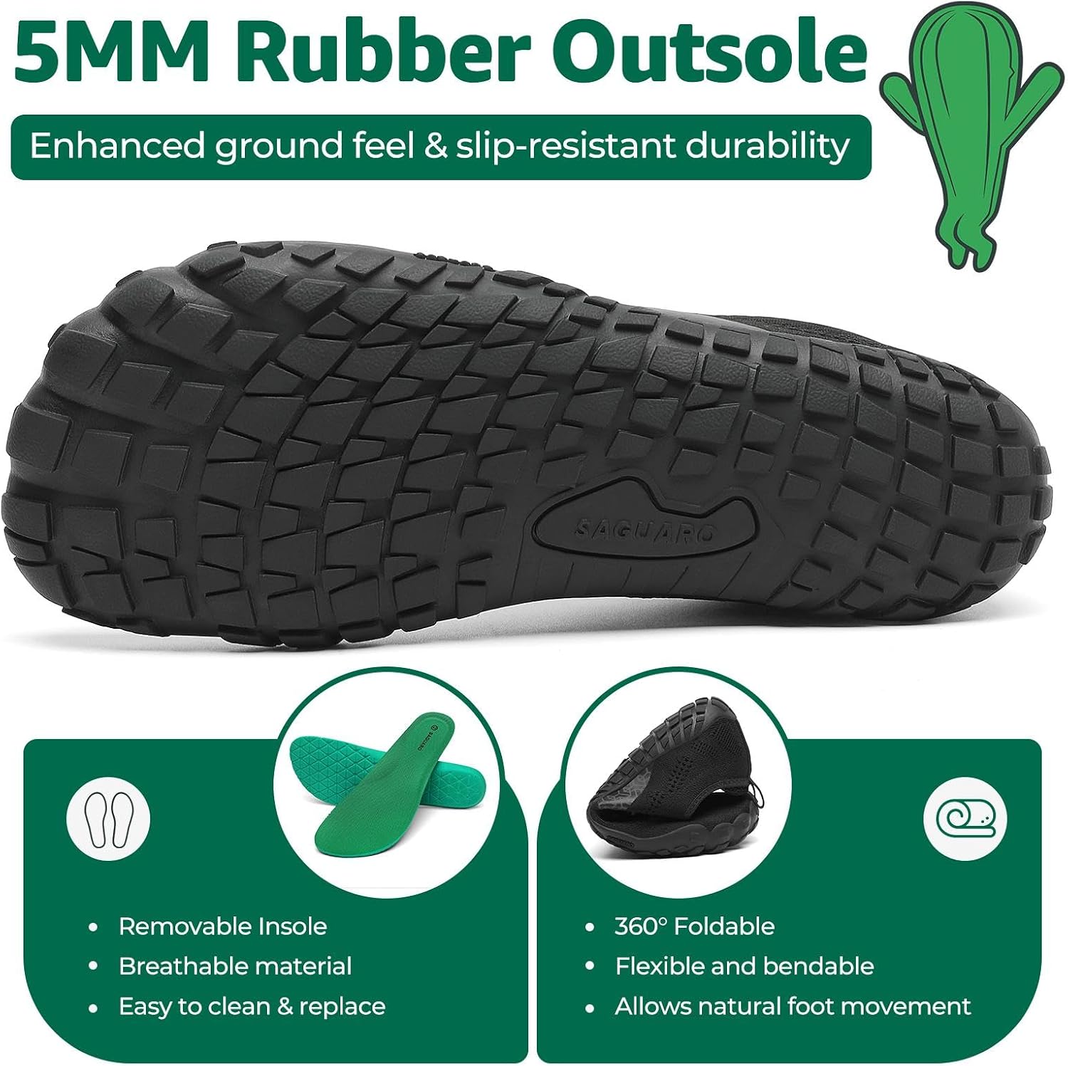 Thumbnail 4 de SAGUARO Scarpe da Trail Running Uomo Donna barefoot: comfort, ampia punta e suola antiscivolo per trail e fitness