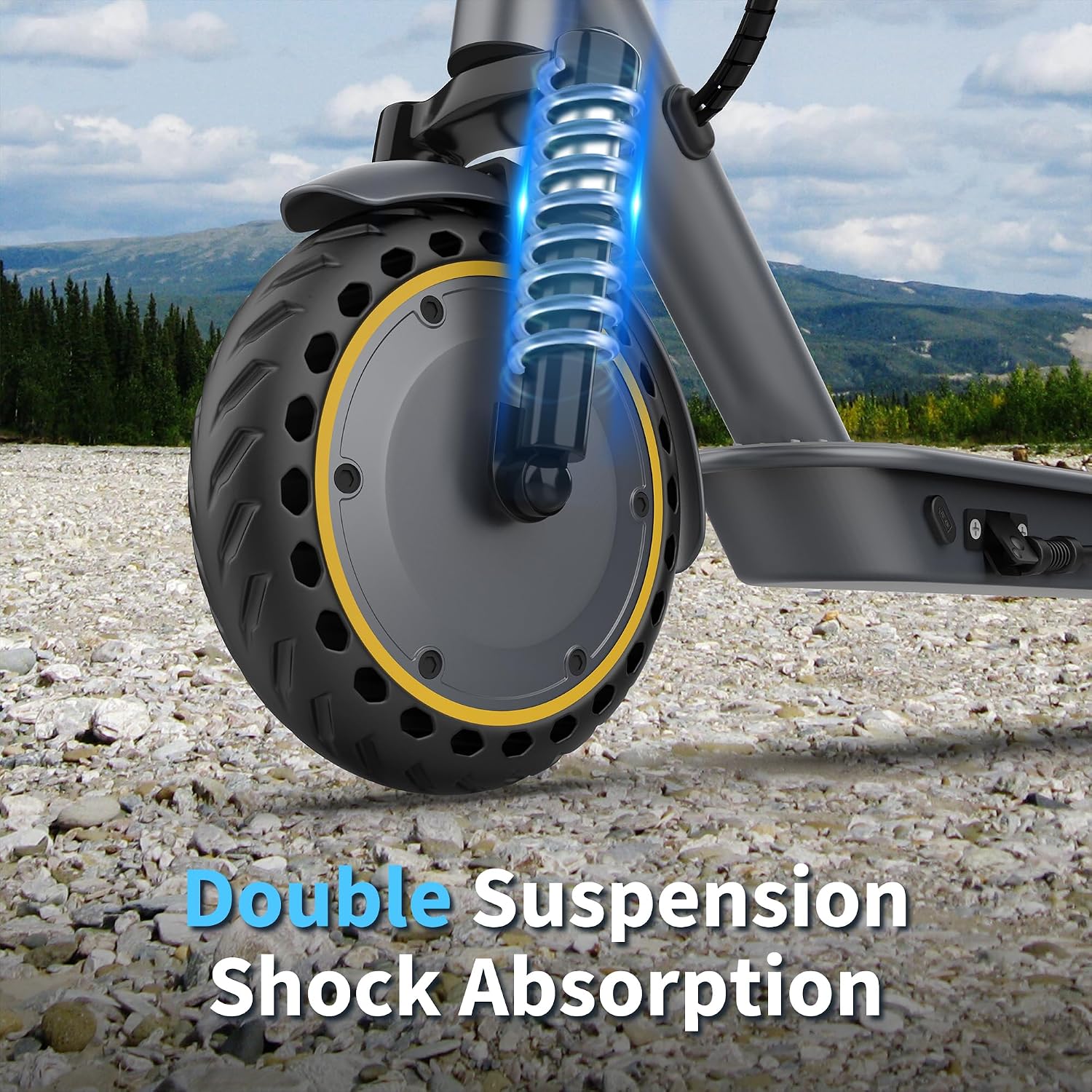 Detalle de WERHY H5PRO Folding Electric Scooter for Adults with Dual Suspension and Brakes